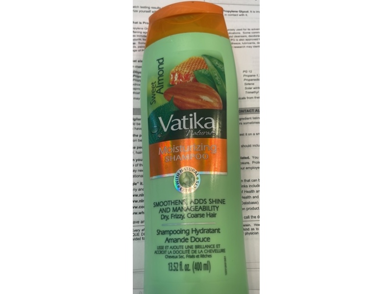 Vatika Naturals Moisturizing Shampoo, Sweet Almond, 13.52 fl oz/400 mL