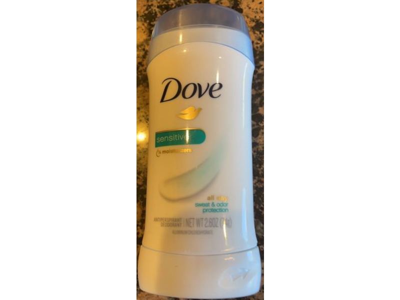Dove Antiperspirant Deodorant, Sensitive Skin, Sweat & Odor, 2.6 oz/74 g