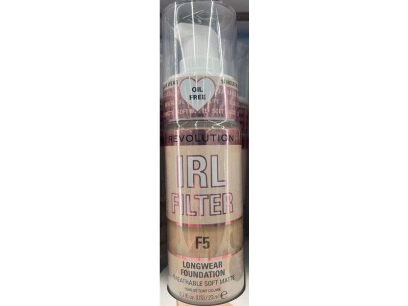 Revolution IRL Filter Longwear Foundation, F5, 0.7 fl oz/23 mL