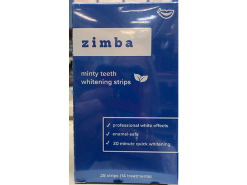 Zimba Minty Teeth Whitening Strips, 28 Strips