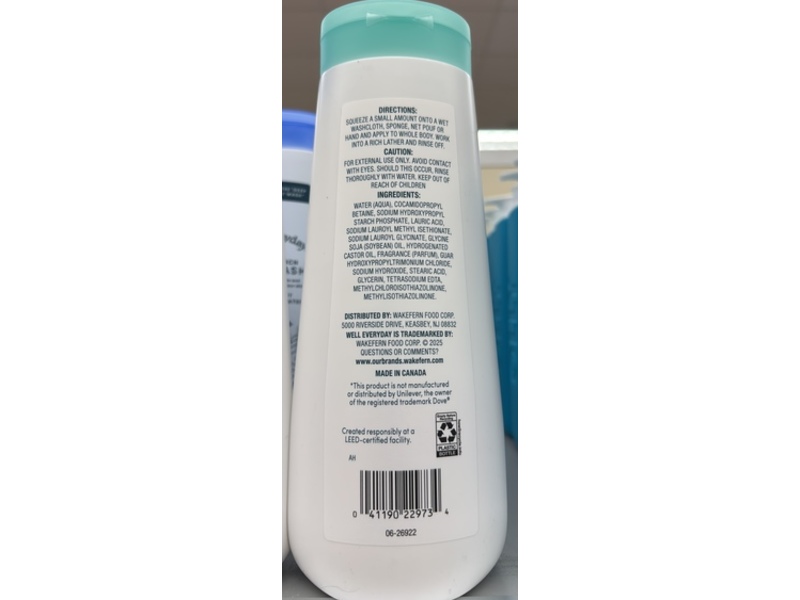 Well Everyday Body Wash, Sensitive Skin, 20 fl oz,591 mL