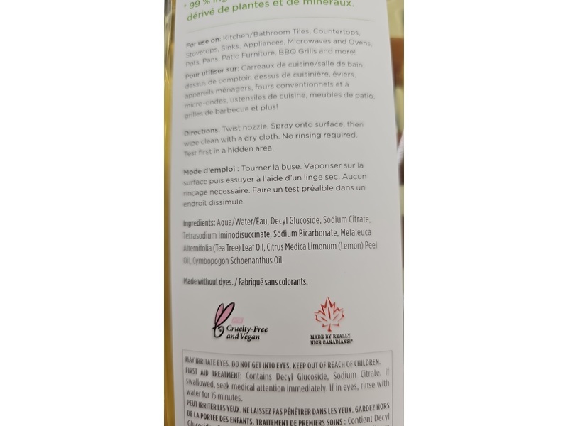 Nature Clean Multi-Surface Cleaner, Lemon Verbena, 25 fl oz/740 mL