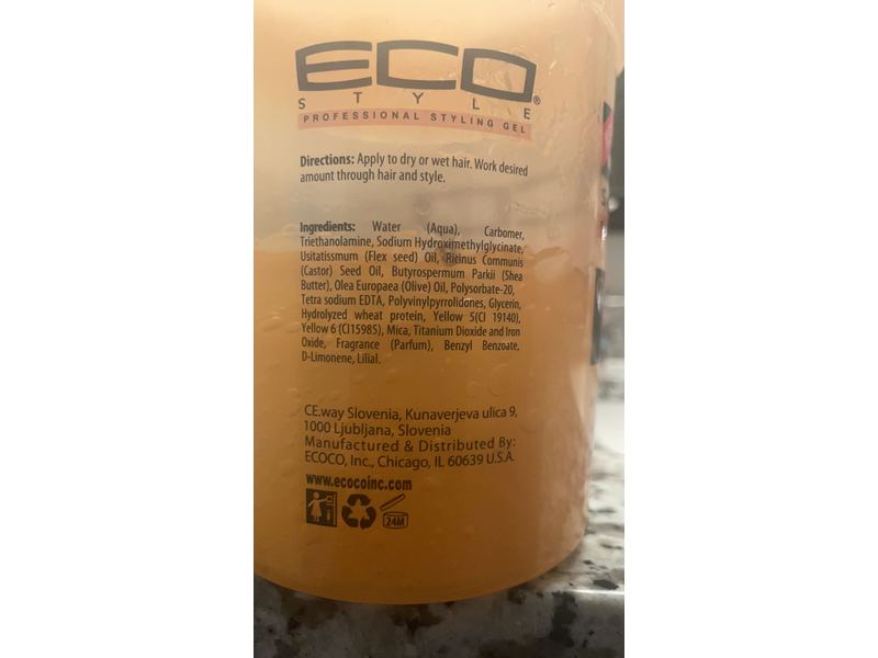 Eco Style Styling Gel, Gold Olive Oil & Shea Butter & Black Castor Oil & Flaxseed, 32 oz