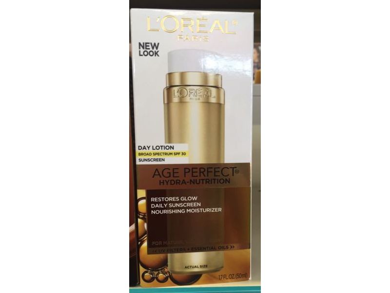 L'Oreal Paris Age Perfect Hydra-Nutrition Day Sunscreen Lotion, SPF 30, 1.7 fl oz/50 mL