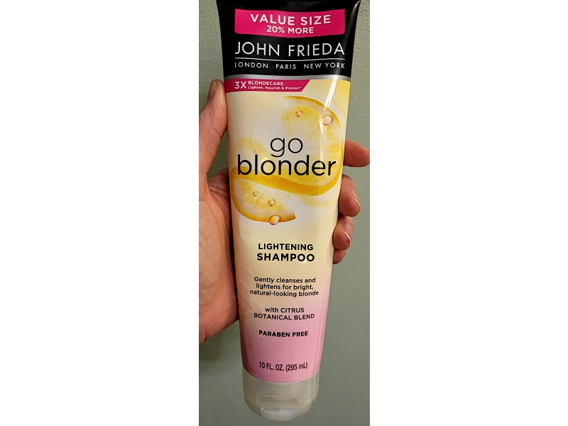 John Frieda Go Blonder Lightening Shampoo, Citrus Botanical Blend, 10 fl oz/295 mL
