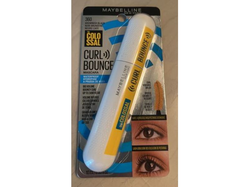 Maybelline New York The Colossal Curl Bounce Waterproof Mascara, 360 Brownish Black, 0.33 fl oz/10 mL