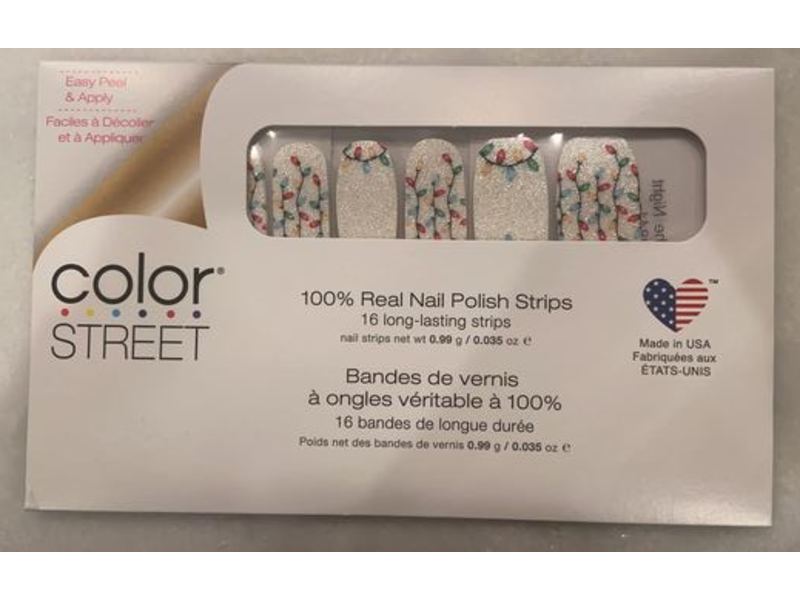 Color Street 100% Real Nail Polish Strips, Light The Night, 0.035 oz/0.99 g, 16 Count