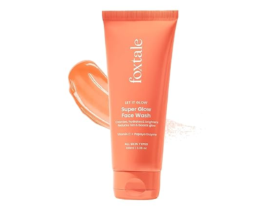 Foxtale Super Glow Face Wash, Vitamin C & Papaya Enzyme, 3.38 oz/100 mL