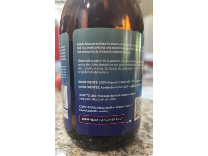 Queen Of The Thrones Organic Golden Castor Oil, 8.45 oz/250 mL