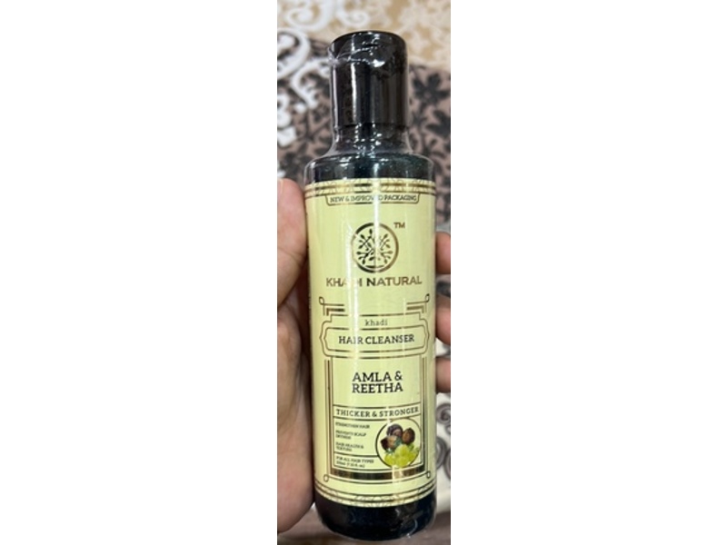 Khadi Natural Hair Cleanser, Amla And Reetha, 7.10 fl oz/210 mL