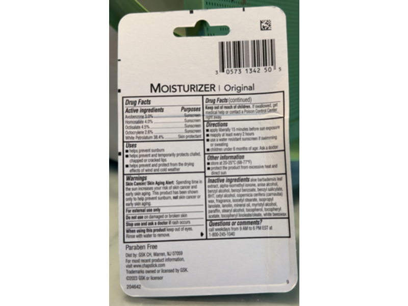 Chapstick Moisturizing 2 In 1 Lipcare, SPF 12, 0.15 oz/4 g