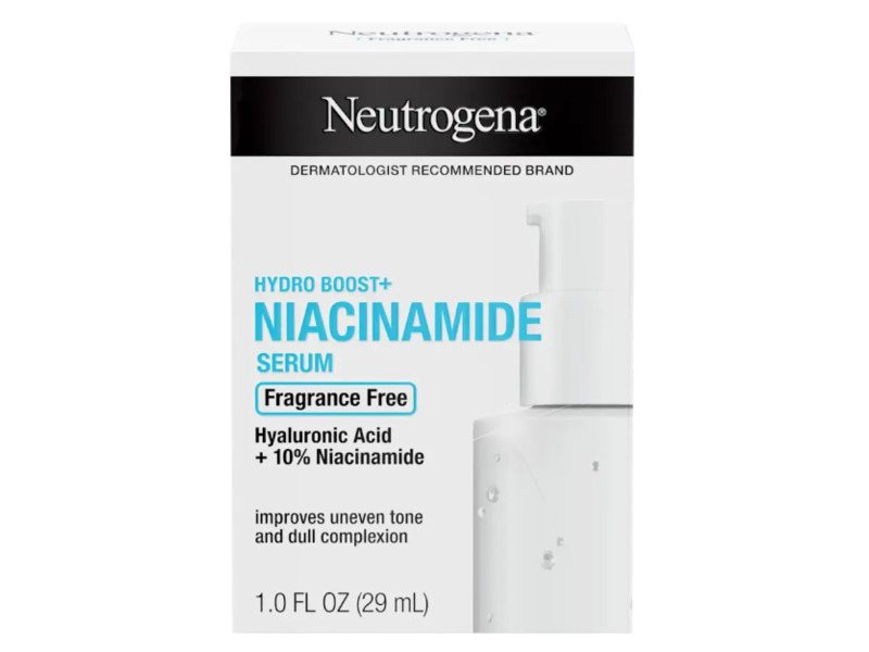 Neutrogena Hydro Boost Serum, Fragrance Free, Hyaluronic Acid, 10% Niacinamide, 30 mL