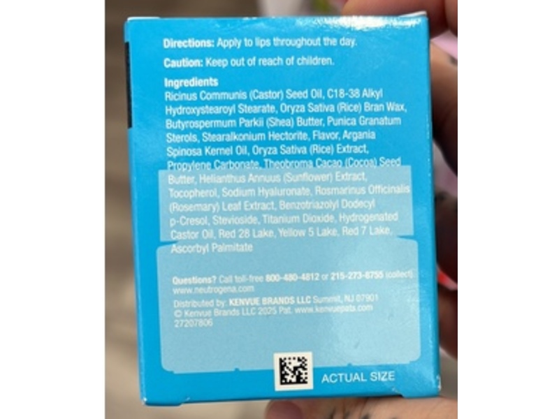 Neutrogena Hydro Boost Lip Balm, Sheer Berry, 0.5 oz/15 g