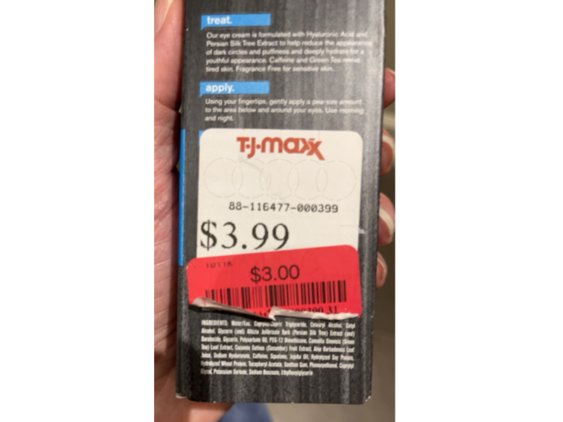 Every Man Jack Rapid Recovery Skin Revive Eye Cream, 0.5 fl oz/15 mL