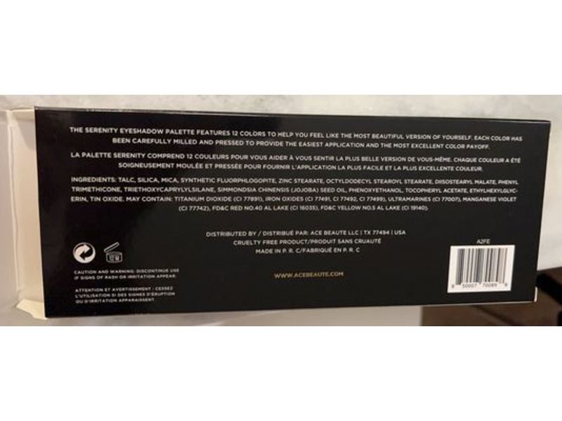 Ace Beaute Eyeshadow palette, Serenity, 0.68 oz/19.2 g