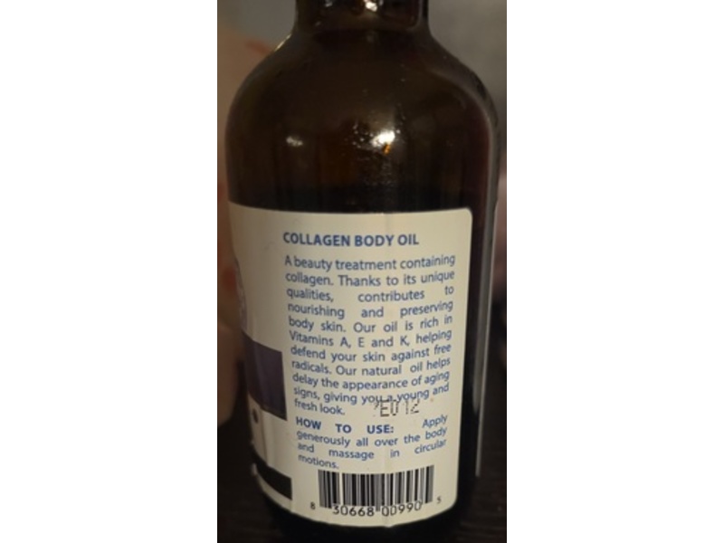 Dead Sea Collection Body Oil for Dry Skin, Collagen, 4 fl oz/120 mL