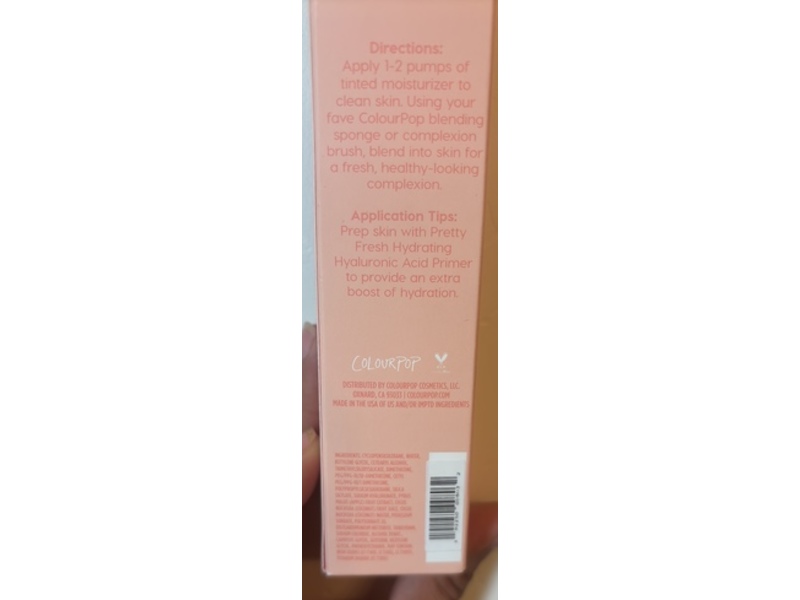 Colourpop Pretty Fresh Hyaluronic Acid Tinted Moisturizer, Medium 11N, 1.45 fl oz