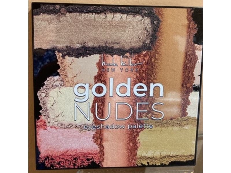 Nicole Miller Eyeshadow Palette, Golden Nudes, 0.042 oz/1.2 g