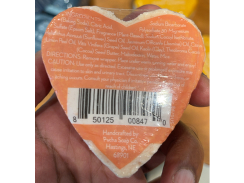 Pacha Soap Co Jasmine Gardenia Heart Froth Bomb, 5 oz