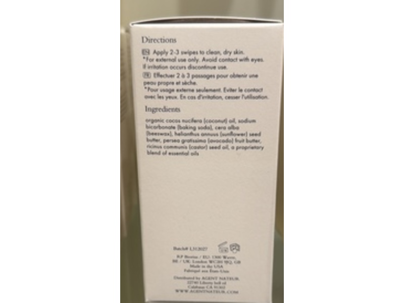 Agent Nateur Holi Stick Natural Deodorant, Cap D'antibes, 2.5 fl oz/7.5 mL
