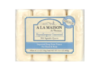 A La Maison De Provence Bar Soap, Unscented, 3.5 oz/100 g, 4 Count - thumbnail 1