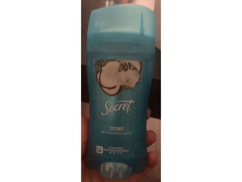 Secret 48 Hr Invisible Solid Antiperspirant, Coconut, 2.6 oz/73 g