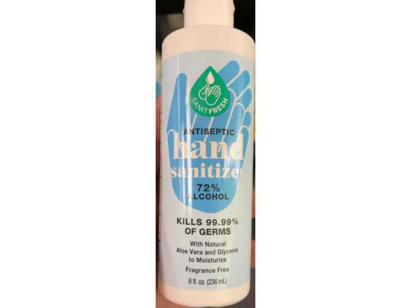 SanitFresh Antiseptic Hand Sanitizer, Aloe Vera & Glycerin, 8 fl oz/236 mL