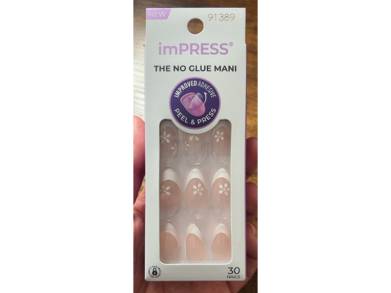 Impress Press-On Manicure Fake Nails Kit, Fearless, 30 Count