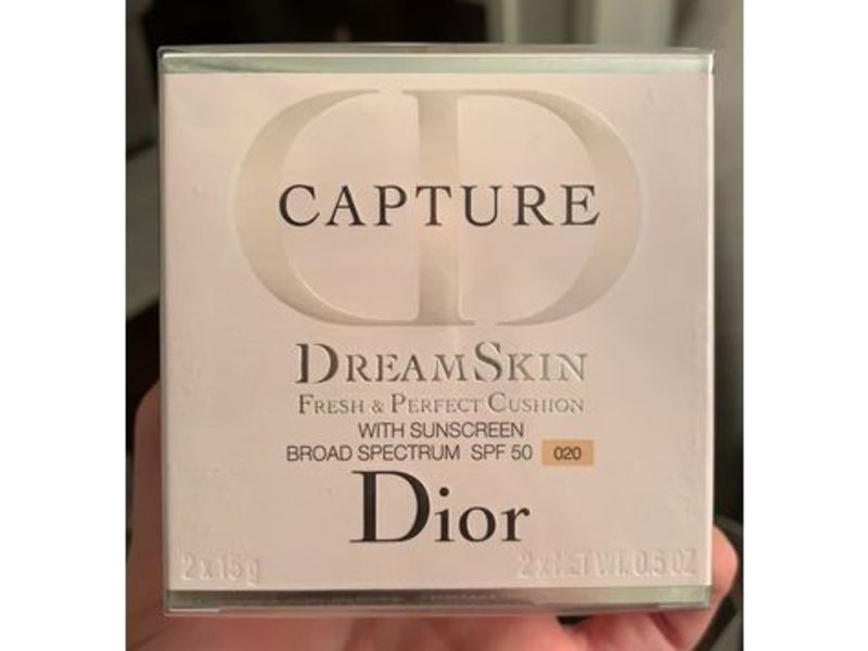 Dior Capture Dream Skin Fresh & Perfect Cushion, 020 Light Beige SPF 50, 0.5 oz/15 g