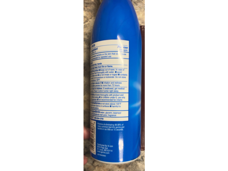 Germ-X Hand Sanitizer Spray, Fresh Citrus Scent, 5.5 oz/456 g, Pack Of 6