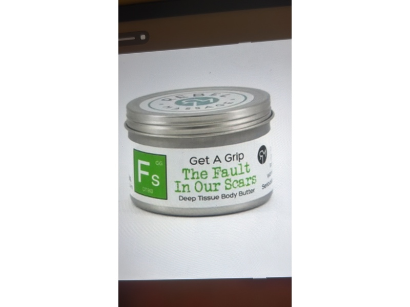 Rebel Massage Get A Grip Deep Tissue Body Butter, The Fault In Our Scars, 2 oz/56 g