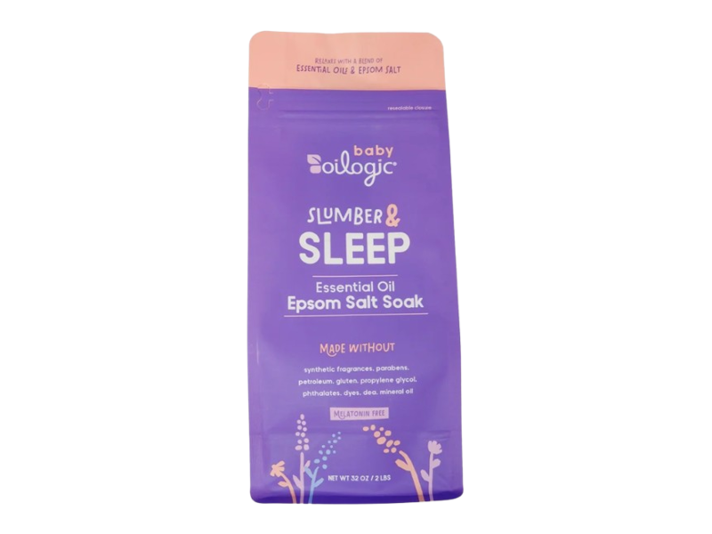 Oilogic Baby Slumber & Sleep Essential Oil Epsom Salt Soak, 32 oz