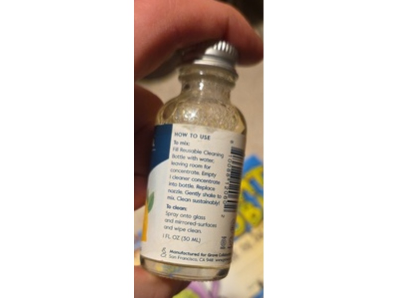 Grove Co. Glass Cleaner Concentrate, Lemon & Eucalyptus, 1 fl oz/30 mL