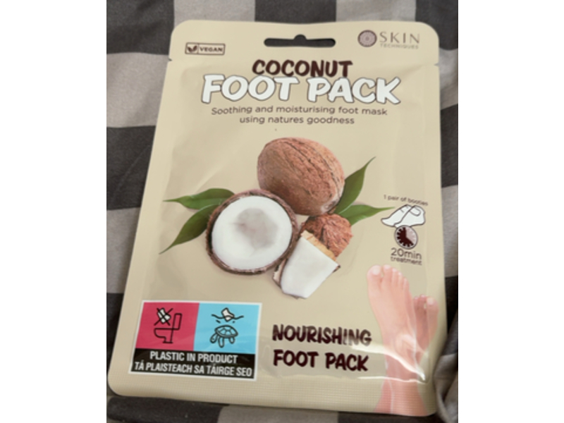 Skin Techniques Nourishing Foot Pack, Coconut, 1 Pair