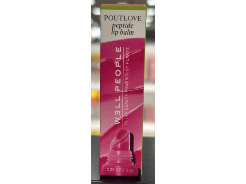 Well People Poutlove Peptide Lip Balm, Dragonfruit, 0.35 oz/10 g