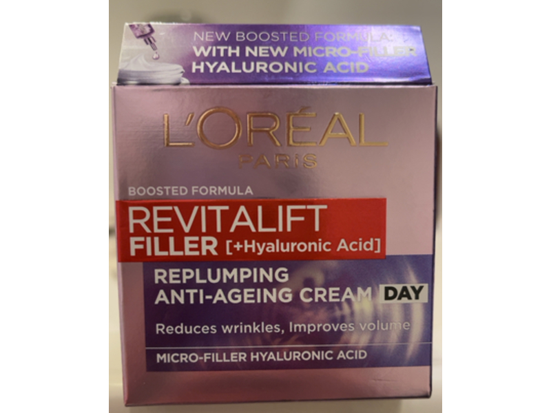 L'Oreal Paris Revitalift Filler Replumping Anti - Ageing Cream, Hyaluronic Acid, 50 mL