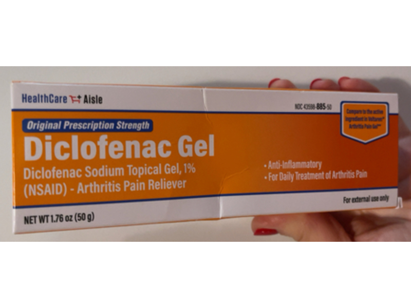 Health Care Aisle Arthritis Pain Reliever Diclofenac Gel, 1.76 oz/50 g
