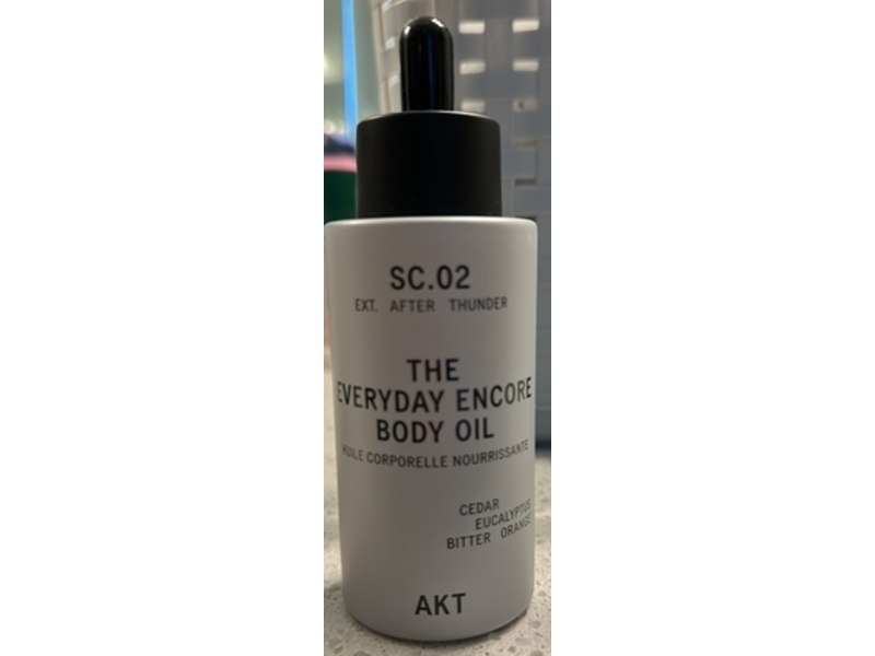 AKT The Everyday Encore Body Oil, After Thunder, Cedar, Eucalyptus, Bitter Orange, 3.4 fl oz/100 mL