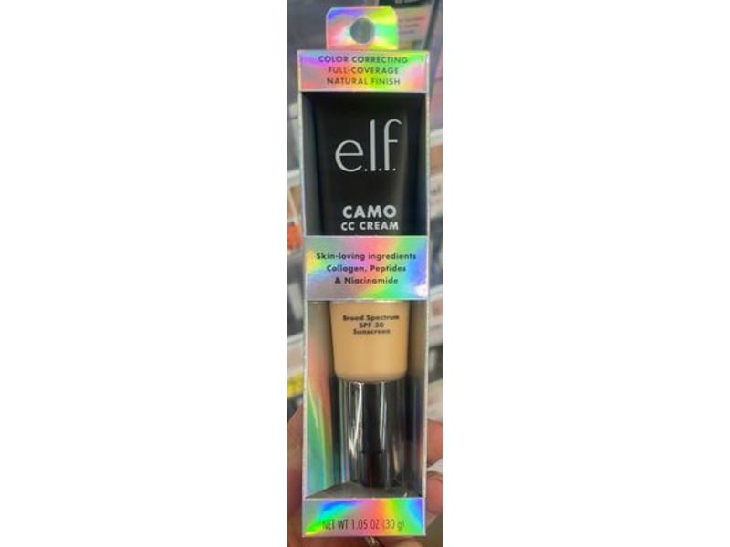 e.l.f. Camo CC Cream Color Correcting Foundation, SPF 30, Light 250 W, 1.05 oz/30 g