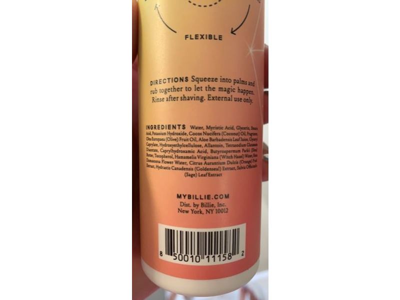 Billie Libra Shave Cream, Pink Rose And Sea Salt, 6.5 fl oz