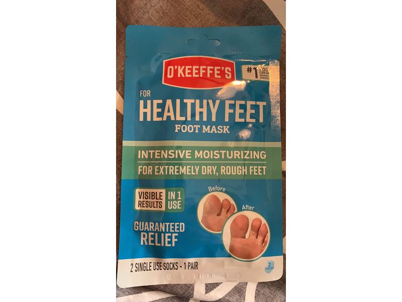 O'Keeffe's Healthy Feet Foot Mask Intensive Moisturizing, 1 Count, Pack Of 2