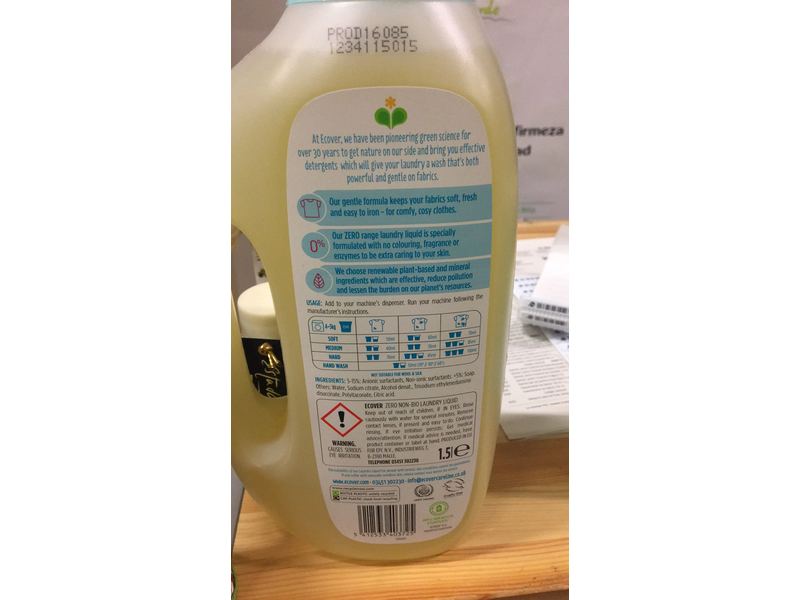 Ecover Zero Non-Bio Laundry Liquid, 1.5 L