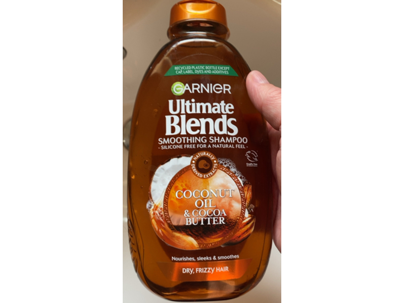 Garnier Ultimate Blends Smoothing Shampoo, Coconut Oil & Cocoa Butter, 400 mL