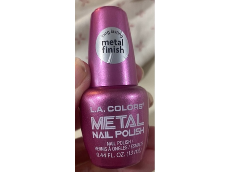 L.A. Colors Metal Nail Polish, Rose Mimosa, 0.44 fl oz/13 mL