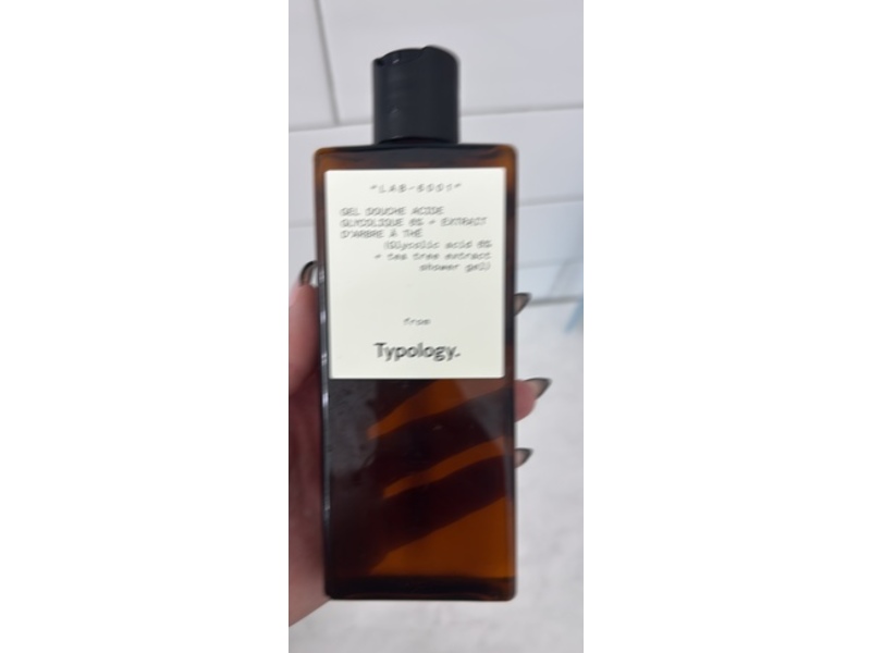 Typology Shower Gel, Glycolic Acid 6% + Tea Trea Extract, 6.7 fl oz/200 mL