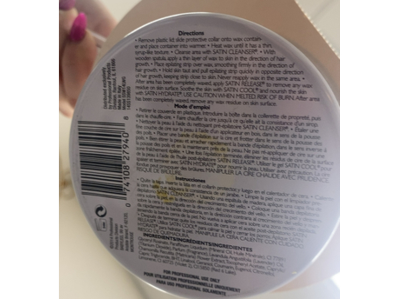 Satin Smooth Hair Removal Wax, Lavender Chamomile, 14 oz/397 g