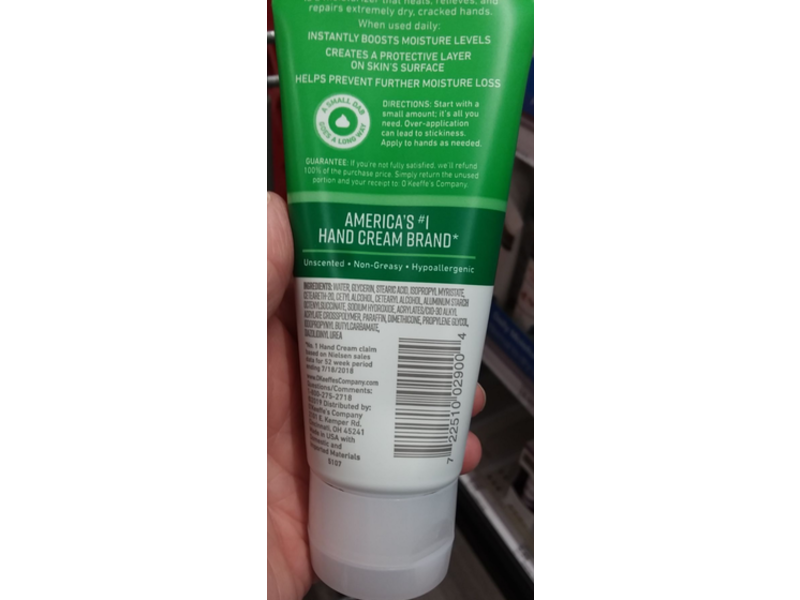 O'keeffe's Working Hands Hand Cream, 3 oz/85 g