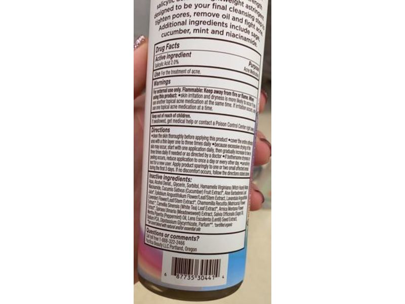 Pacifica Acne Warrior Clearing Astringent, Maximum Strength, 8 fl oz/236 mL