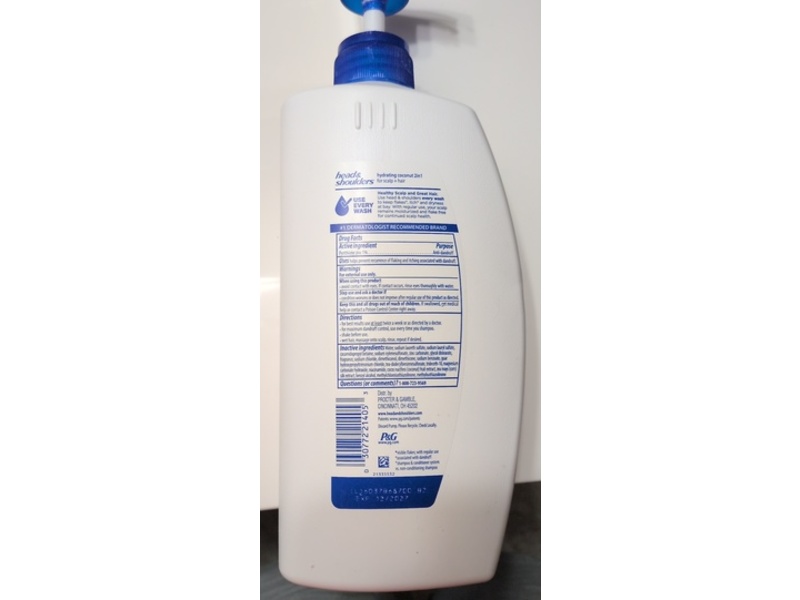 Head & Shoulders 2 In 1 Shampoo + Conditioner, Hydrating Coconut, 28.2 fl oz/835 mL