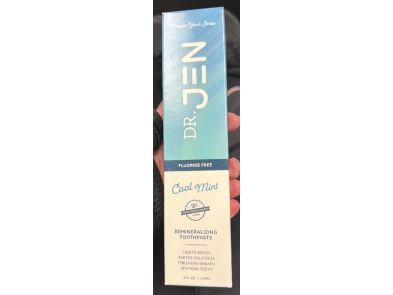 Dr. Jen Flouride Free Remineralizing Toothpaste, Cool Mint, 4 fl oz/118 mL